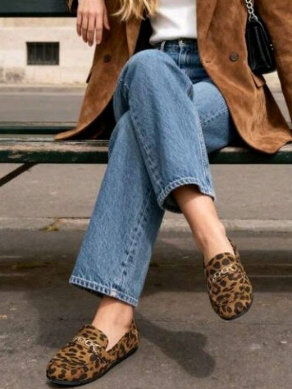BRAND NEW BAMBOO LOTTERY-01 LEOPARD RHINESTONECHAIN LINING WOMEN'S FLAT